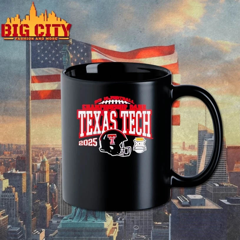 Texas Tech Red Raiders Big 12 Championship 2025 Football Red shirt