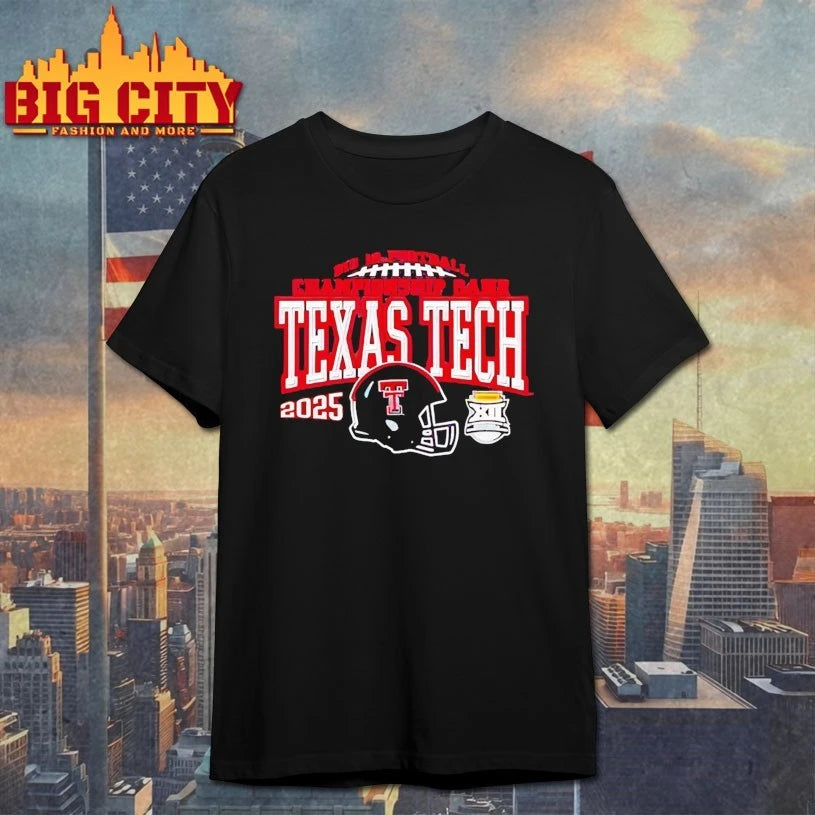 Texas Tech Red Raiders Big 12 Championship 2025 Football Red shirt