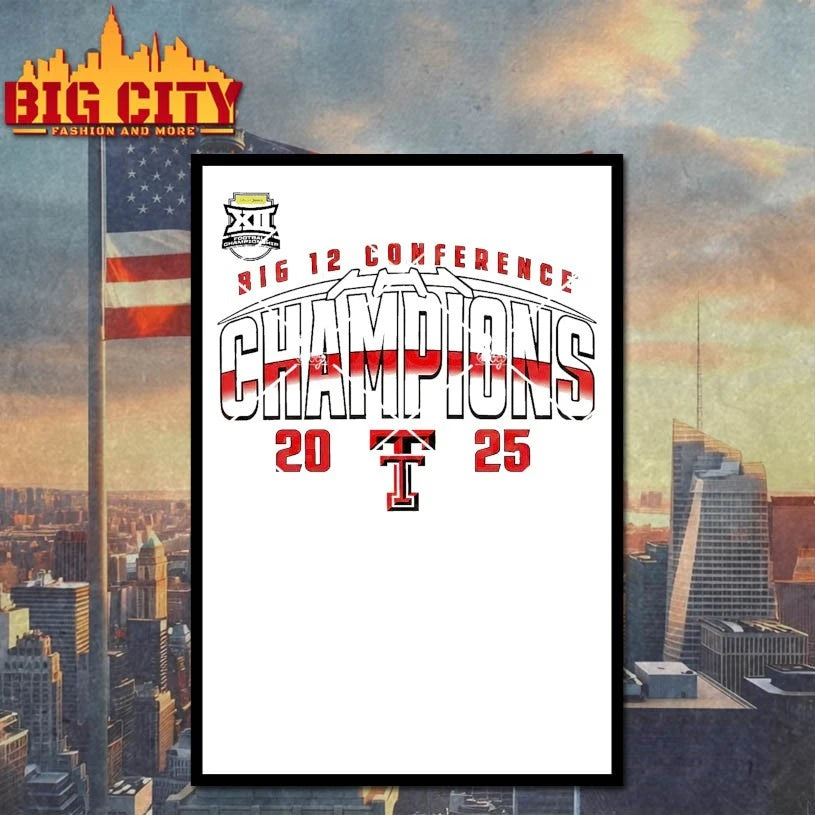 Texas Tech Red Raiders Big 12 Football Champions 2025 Logo Shirt