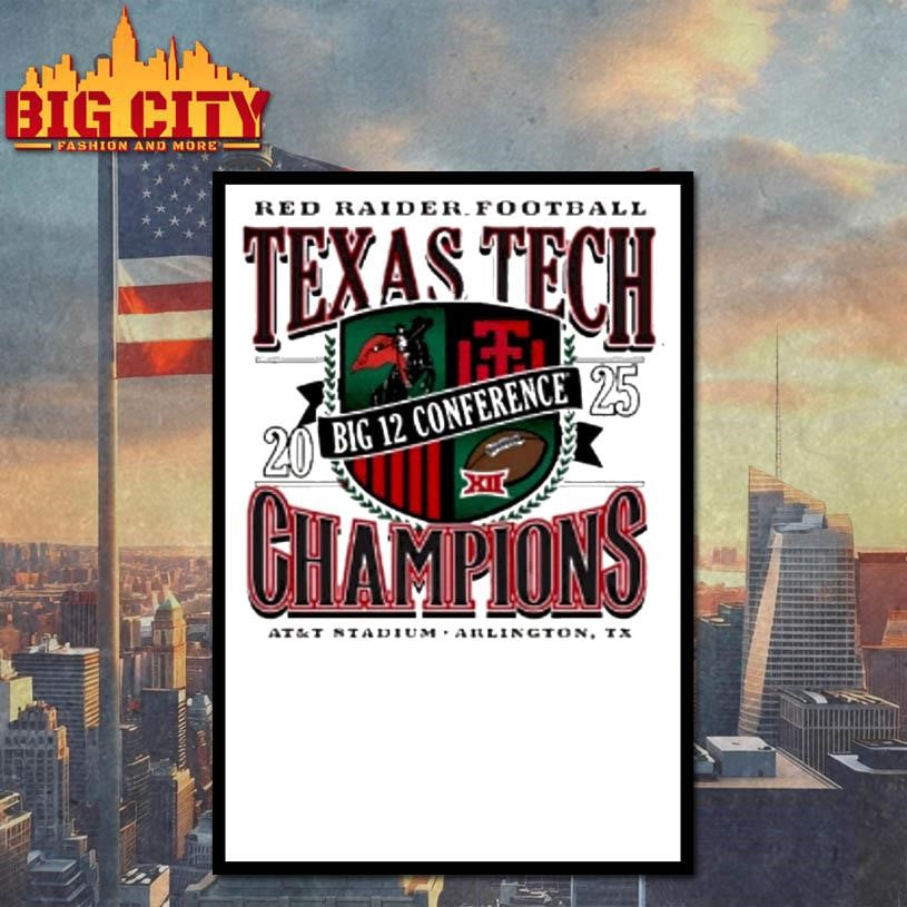 Texas Tech Red Raiders Big 12 Football Champions Att Stadium Arlington Tx Shirt