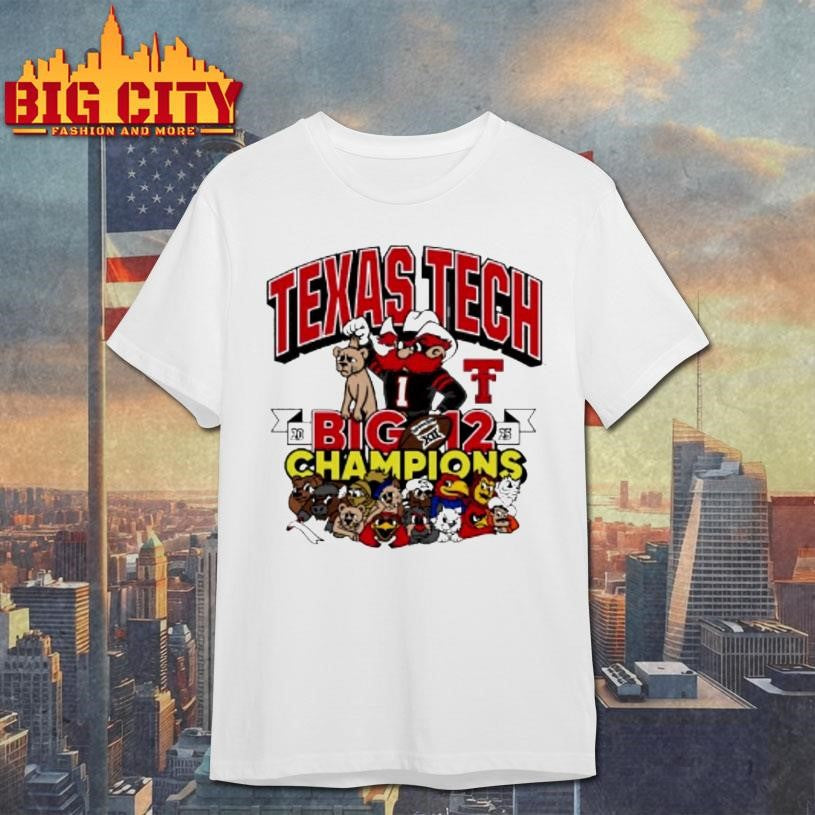 Texas Tech Red Raiders Big 12 Football Champs Mascots Winner Shirt