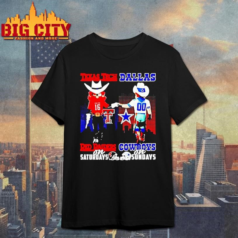 Texas Tech Red Raiders On Saturdays Dallas Cowboys On Sundays Mascot Shirt