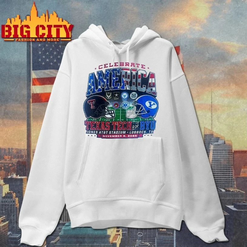 Texas Tech Red Raiders Vs BYU Cougars ESPN Celebrate America Dueling Helmets shirt