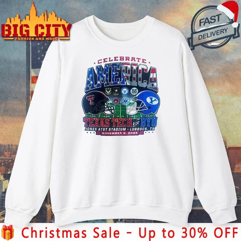 Texas Tech Red Raiders Vs BYU Cougars ESPN Celebrate America Dueling Helmets shirt