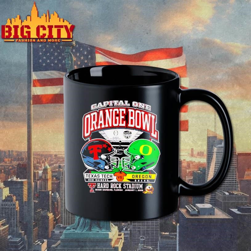 Texas Tech vs Oregon 2025 Orange Bowl Dueling Helmets shirt