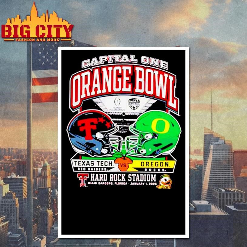 Texas Tech vs Oregon 2025 Orange Bowl Dueling Helmets shirt