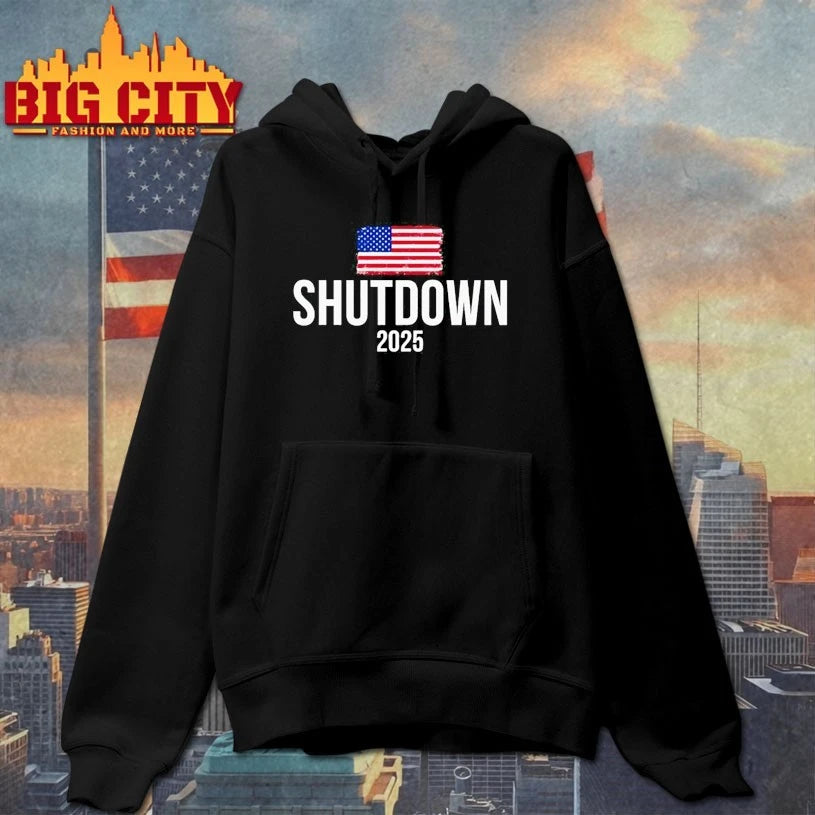 The 2025 shutdown American flag shirt