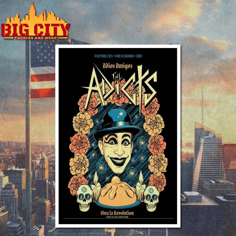 The Adicts 10 October 2025 Foro Velodromo Mexico City Mexico Poster Shirt