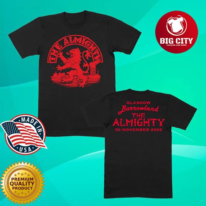 The Almighty Barrowland 2025 Black Two Sided Shirt’