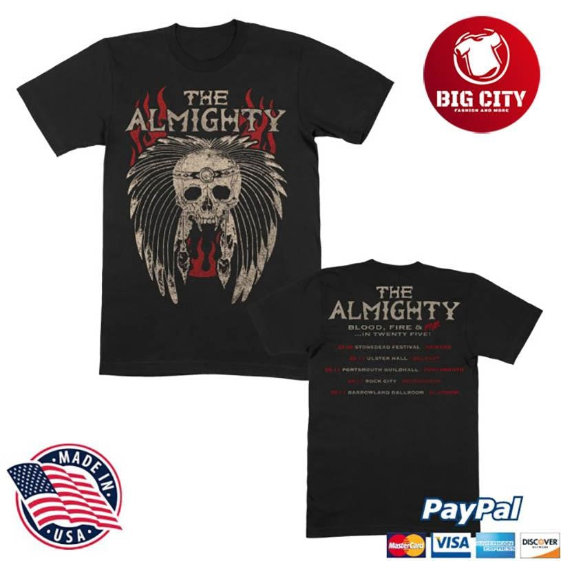 The Almighty Blood Fire Five Tour A 2025 Two Sided Shirt