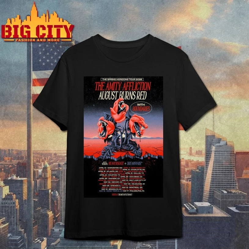 The Amity Affliction And August Burns Red Spring Horizons Tour Event 2026 Poster shirt