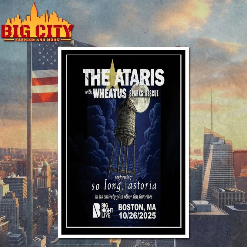 The Ataris Tour Big Night Live, Boston october 26 2025 Poster shirt