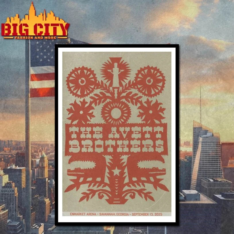 The Avett Brothers Enmarket Arena in Savannah GA September 13 2025 Poster shirt