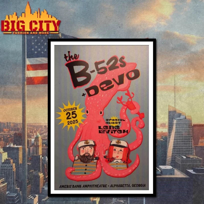 The B-52s &amp; Devo Oct 25, 2025 Ameris Bank Amphitheatre, Alpharetta, GA Poster shirt