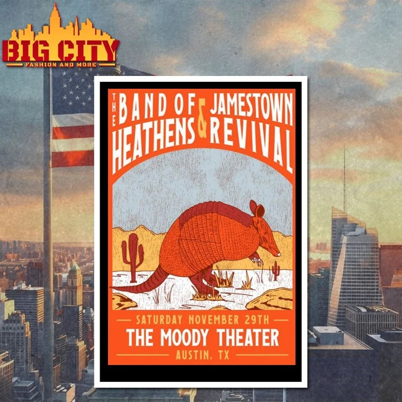 The Band of Heathens and Jamestown Revival Nov 29 2025 Poster Shirts