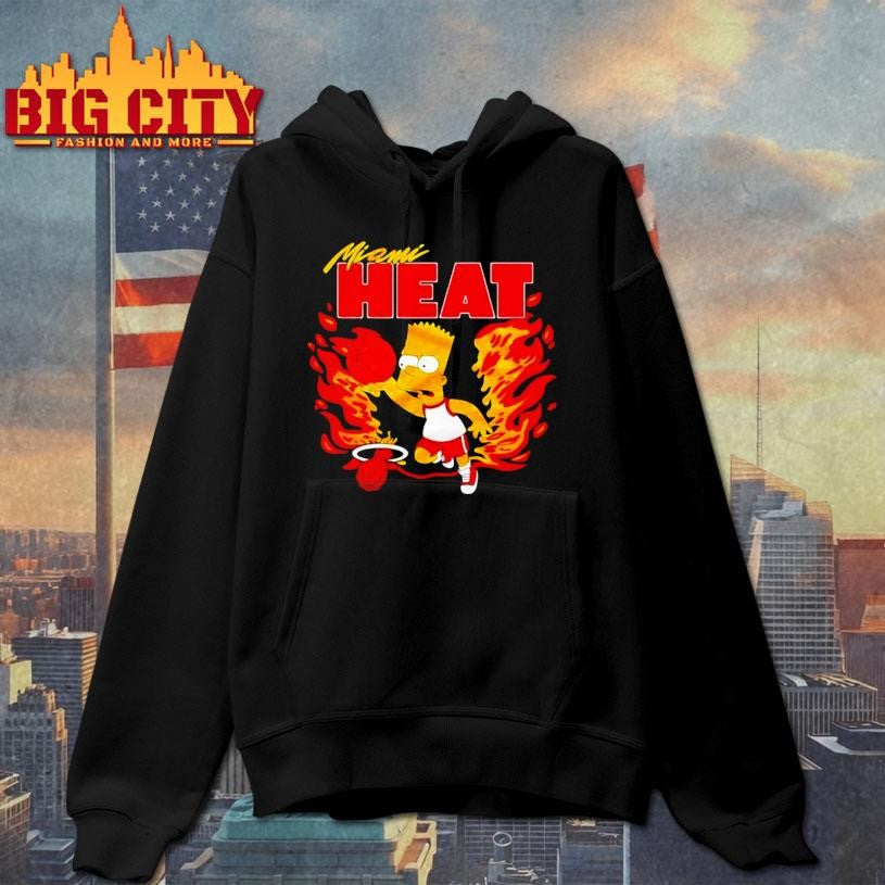 The Bart Simpson X Miami Heat Nba Mashup Shirt