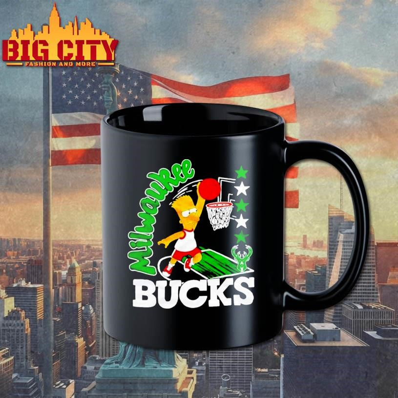 The Bart Simpson X Milwaukee Bucks Nba Mashup Shirt