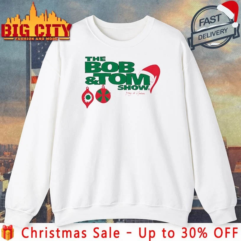 The Bob &amp; Tom Show Holiday santa hat shirt