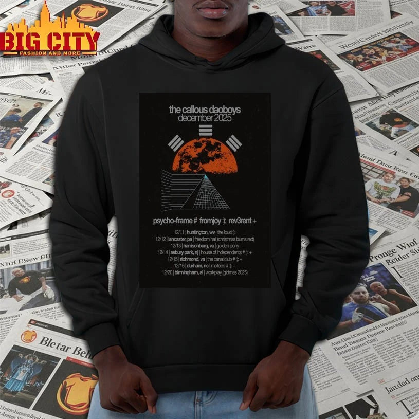 The Callous Daoboys December 2025 Tour Poster Shirts