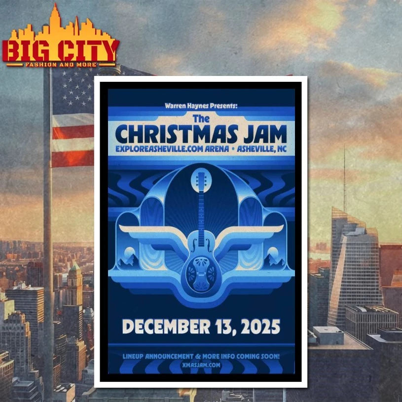 The Christmas Jam Asheville, NC Dec 13 2025 Tour Poster shirt