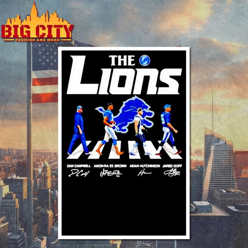 The Detroit Lions Player Walking Autographed Shirt