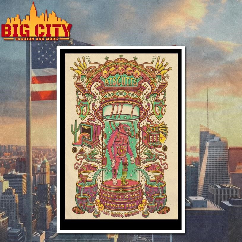 The Disco Biscuits Apr 24-26 2026 Brooklyn Bowl In Las Vegas NV Poster Shirt