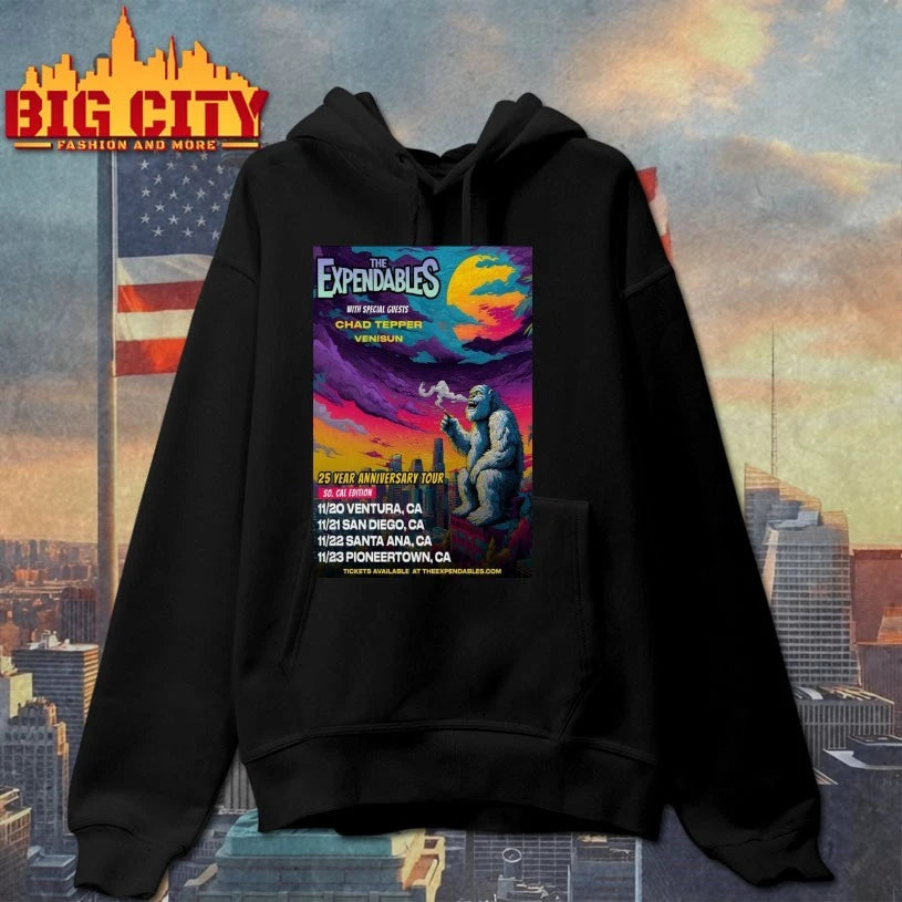 The Expendables 2025 Year Anniversary Tour CA Poster shirt