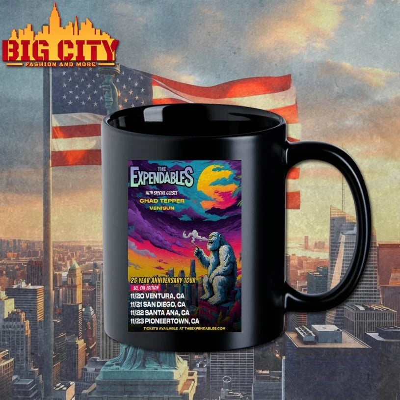 The Expendables 2025 Year Anniversary Tour CA Poster shirt