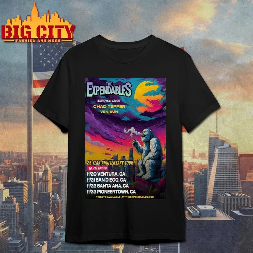 The Expendables 2025 Year Anniversary Tour CA Poster shirt