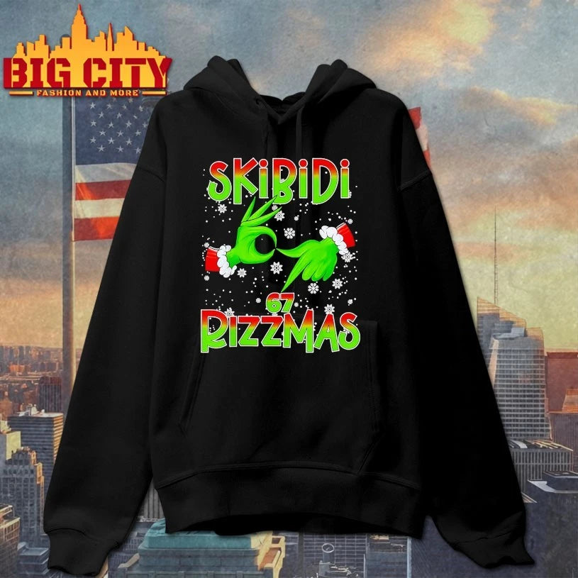 The Grinch 6 7 Christmas Skibidi Rizzmas 67 Holiday Shirt