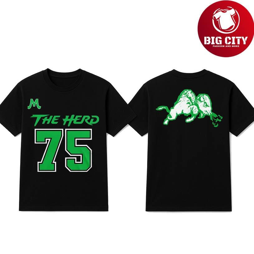 The Herd Wordmark Play For The 75 Two Sided Shirt