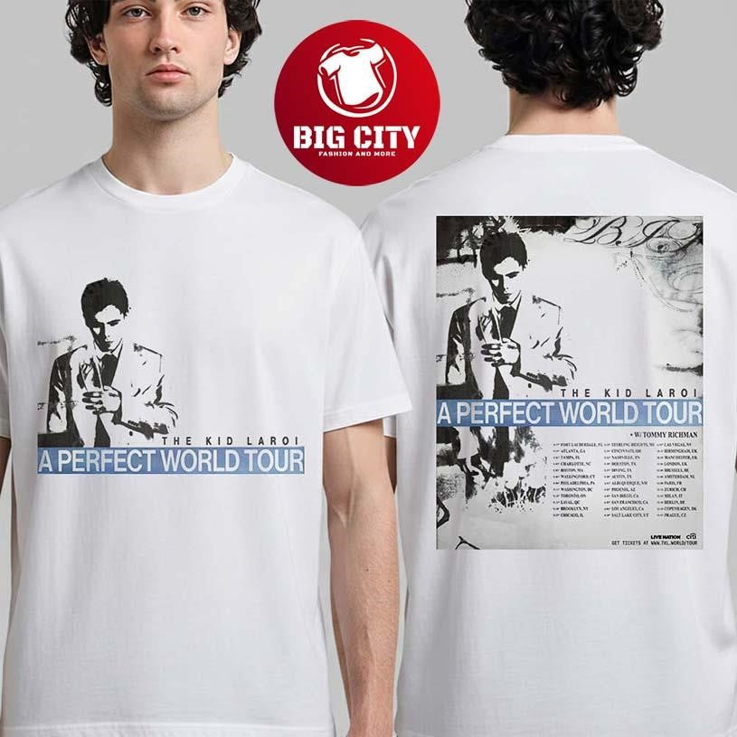 The Kid Laroi A Perfect World Tour 2026 Schedule Dates Two Sided Shirt