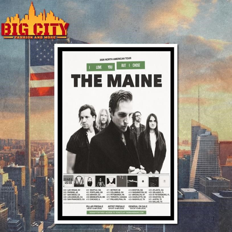 The Maine North American Tour 2026 Poster Shirt