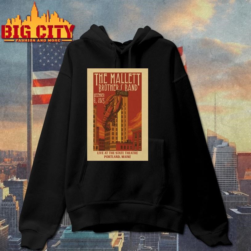The Mallett Brothers Band The State Theatre in Portland, Maine December 6 2025 Tour Poster Shirt