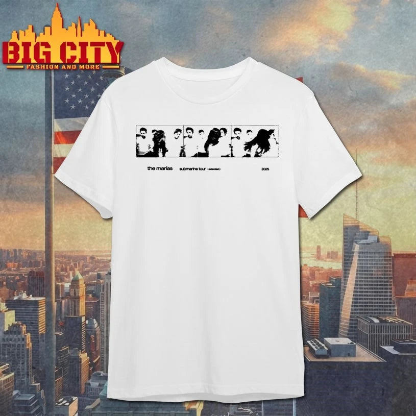 The Marias Submarine Band 2025 black and white shirt