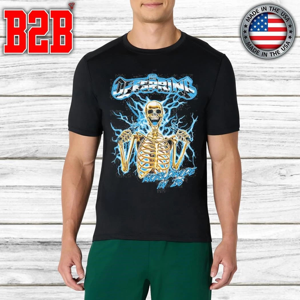 The Offspring Spark Plug Skeleton 2026 Tour Shirt
