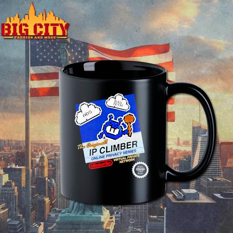 The Original Ip Climber Pixel Ads Big Tech Windscribe Virtual Private Network Shirt