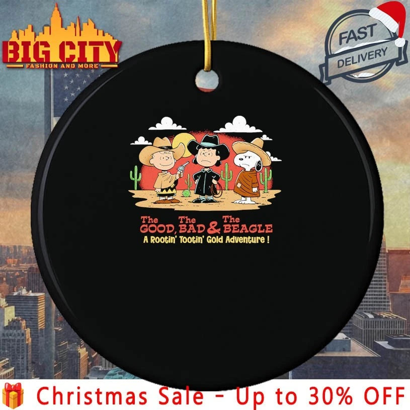 The Peanuts The good the bad and the Beagle A rootin’ tootin Gold adventure shirt