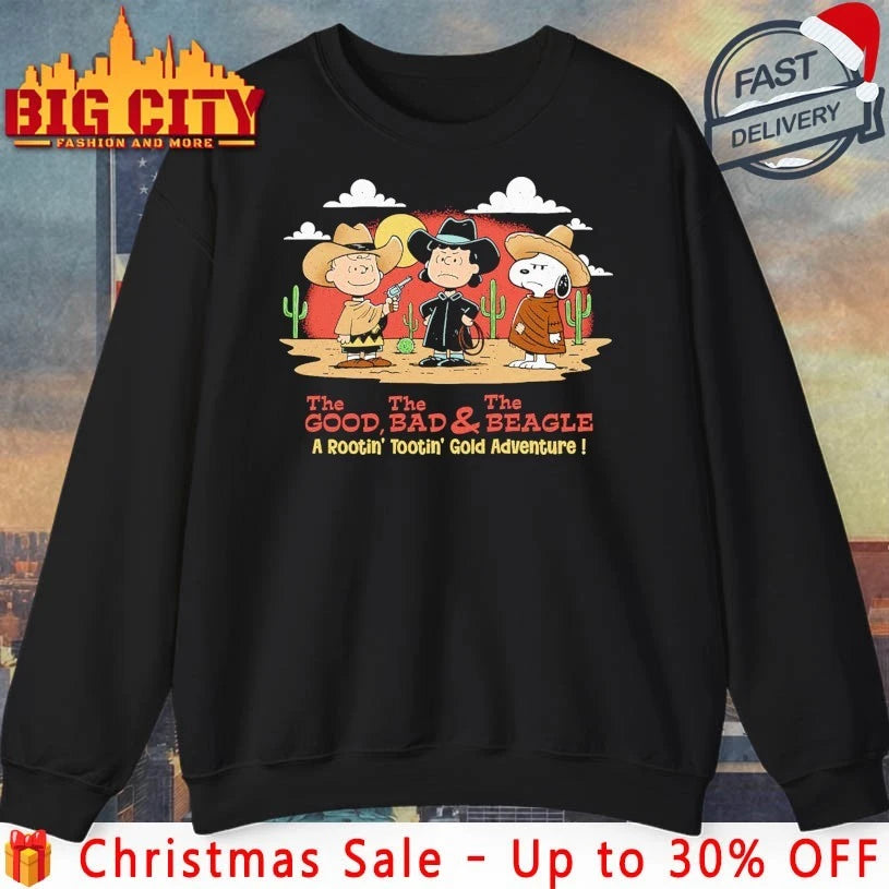 The Peanuts The good the bad and the Beagle A rootin’ tootin Gold adventure shirt