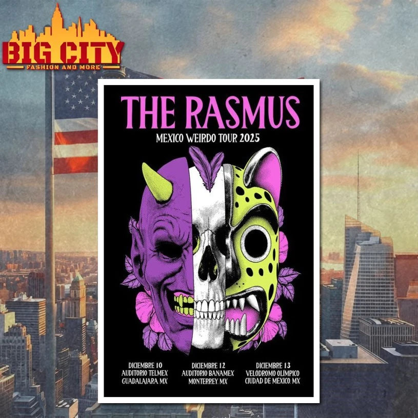 The Rasmus December 2025 Mexico Weirdo Tour Poster shirt