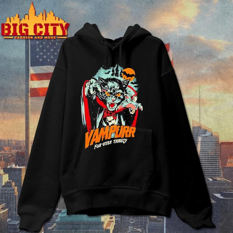 The Return Of Vampurr Fur-ever Thirsty Vampire Cat Shirt