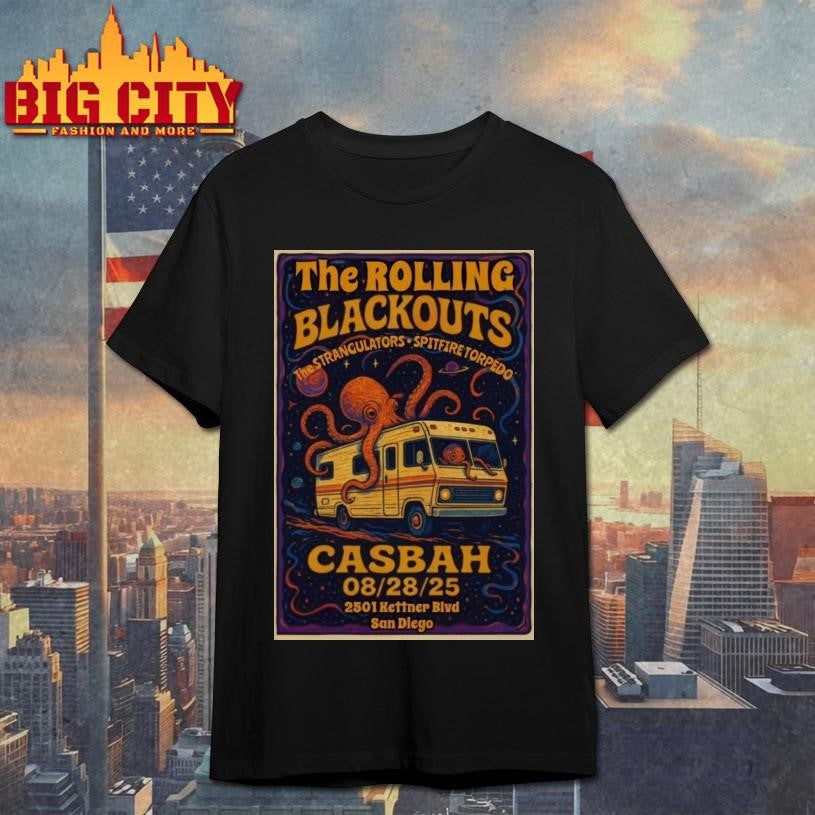 The Rolling Blackouts San Diego 2025 Poster Shirt