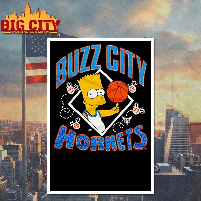 The Simpsons Bart x Charlotte Hornets shirt