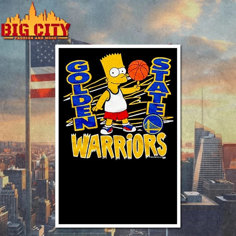 The Simpsons Bart x Golden State Warriors shirt