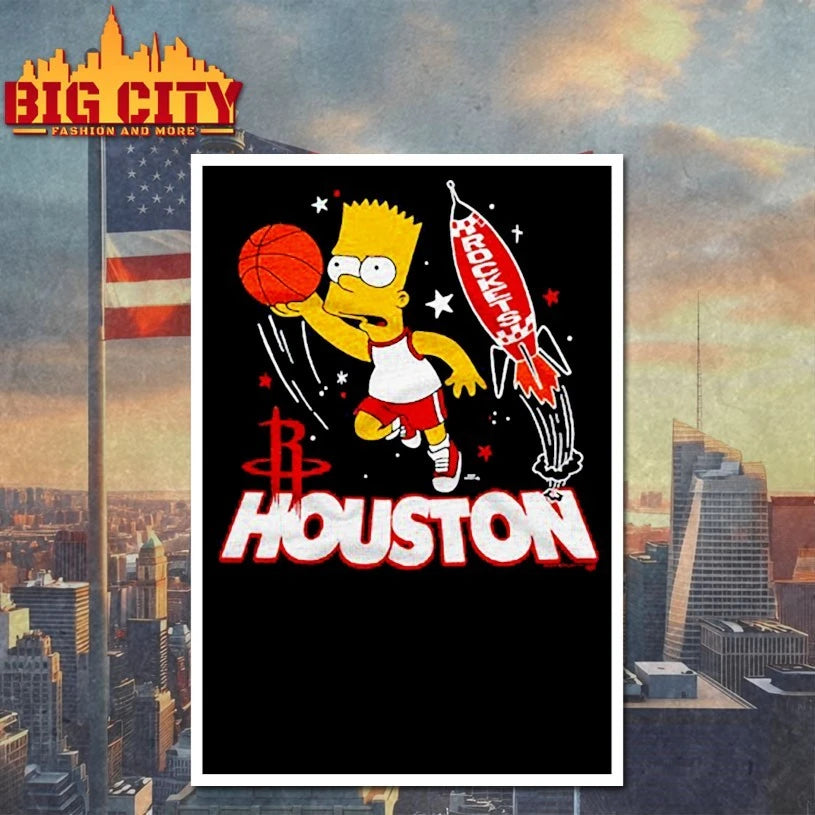 The Simpsons Bart x Houston Rockets shirt