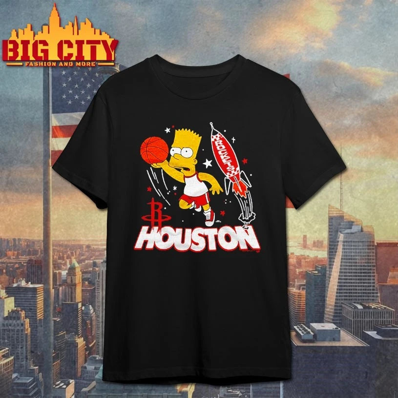 The Simpsons Bart x Houston Rockets shirt