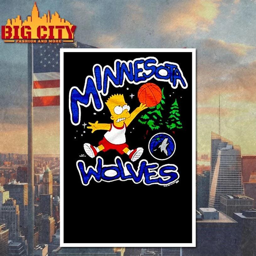 The Simpsons Bart x Minnesota Timberwolves shirt
