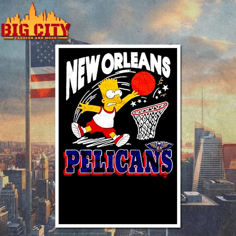 The Simpsons Bart x New Orleans Pelicans shirt