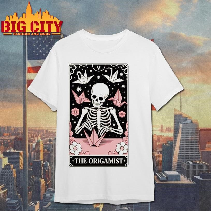 The The Origamist Skeleton Origami Tarot Card Design Oversized T-shirt