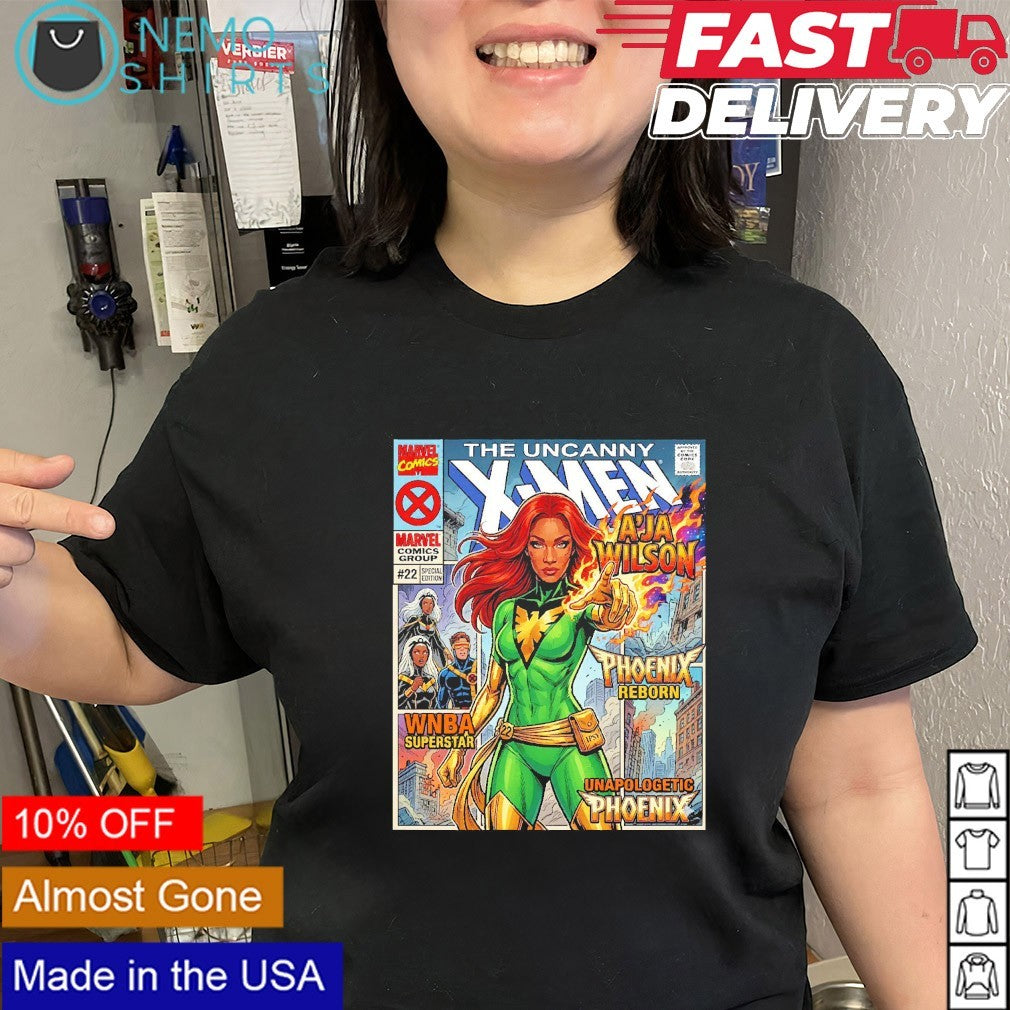 The Uncanny X-men A’Ja Wilson Phoenix reborn WNBA superstar unapologetic Phoenix comic shirt